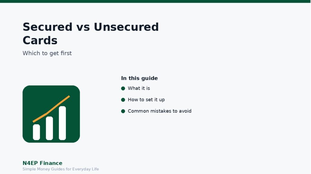 Secured vs unsecured credit cards comparison for building credit