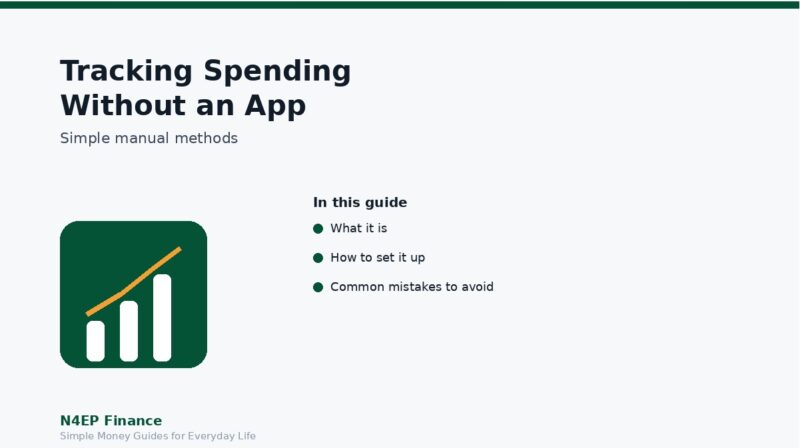 Track spending without an app using manual methods