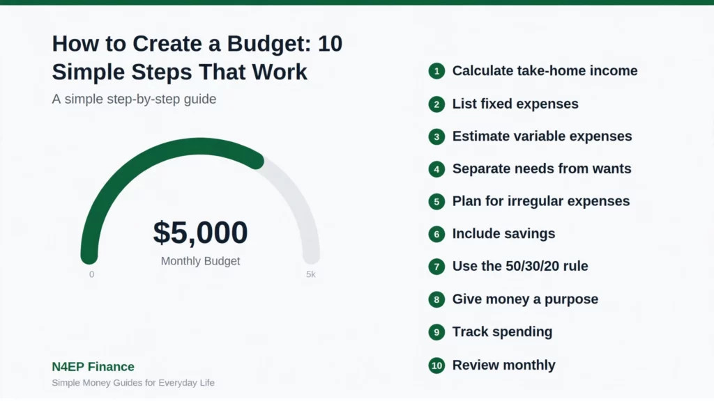 how to create a budget with a monthly financial plan