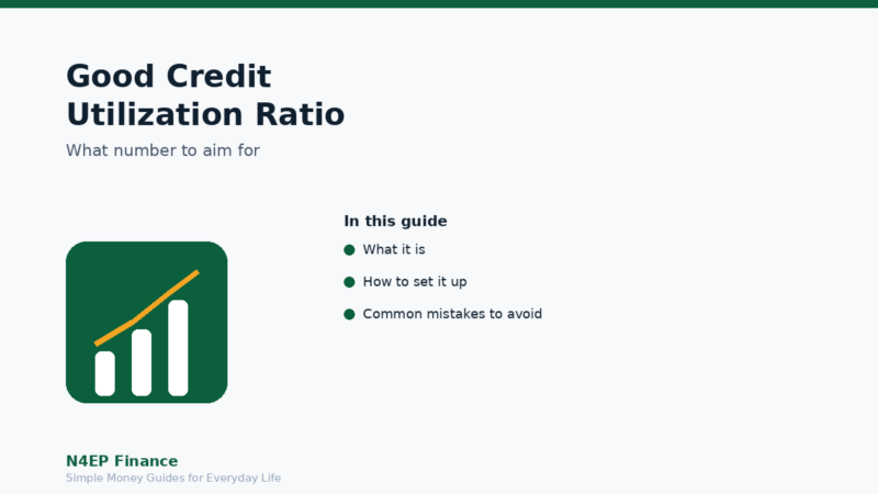 Good credit utilization ratio chart for a healthy credit score
