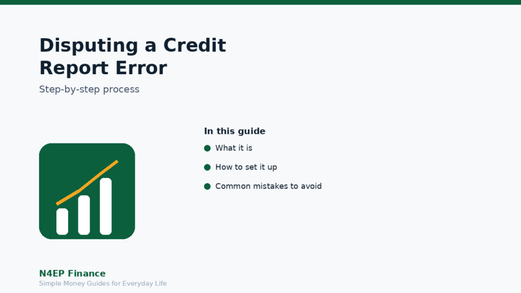 How to dispute an error on your credit report step by step